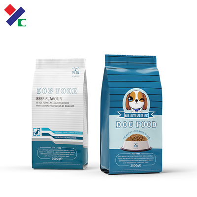 Eco Friendly PET Food Packaging Bag Flat Bottom 200 Microns With Zipper