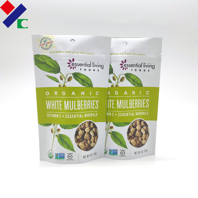 Resealable Biodegradable Stand Up Zip Lock Pouch Bags For Protein Powder SGS Certified