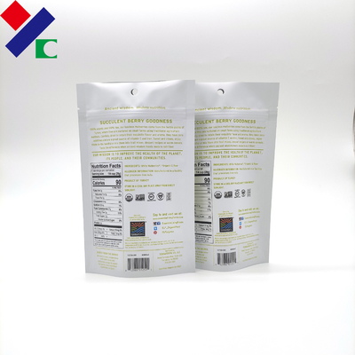 Resealable Biodegradable Stand Up Zip Lock Pouch Bags For Protein Powder SGS Certified