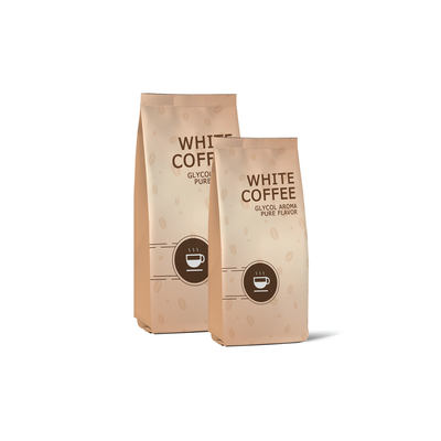 Printed Side Gusset Pouch Foil Packages High Caffeine White Coffee Beans 1lb Bag