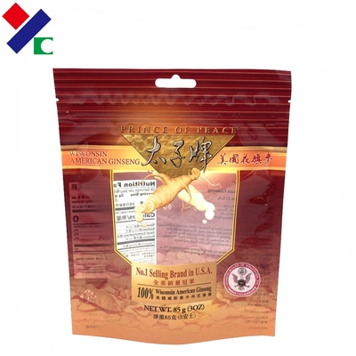 Clear Window Hanghole Three Side Seal Pouch Dry Food Packaging