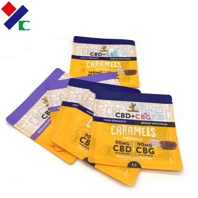 High Barrier 3 Sides Seal Pouch NY LDPE Custom Printed Embossed Food Plastic Bag Tear Notch