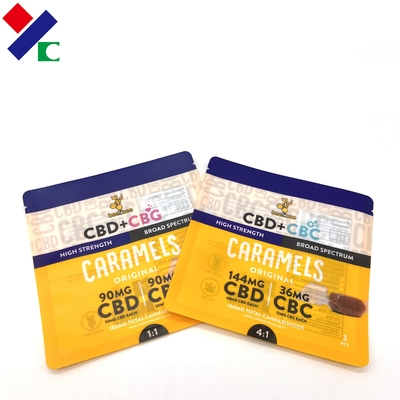 High Barrier 3 Sides Seal Pouch NY LDPE Custom Printed Embossed Food Plastic Bag Tear Notch