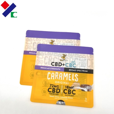 High Barrier 3 Sides Seal Pouch NY LDPE Custom Printed Embossed Food Plastic Bag Tear Notch