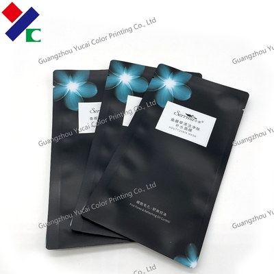 0.2mm Three Side Seal Pouch Custom Matte Printed Foil Laminated Plastic Zipper Bag For Towel