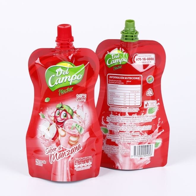 1000ml Stand Up Spout Pouch Customized Printed Plastic Tomato Sauce Packaging Doypack